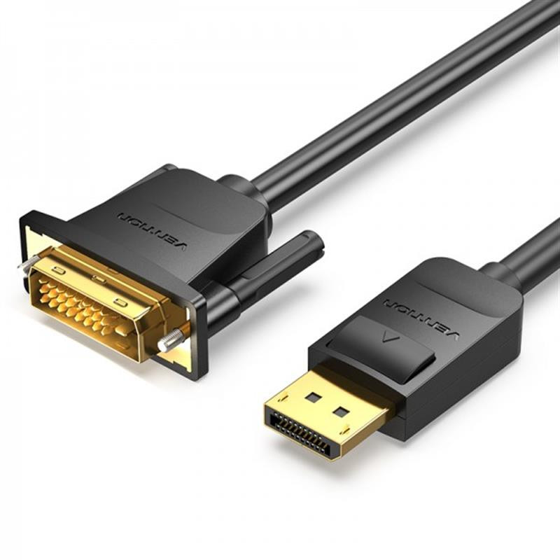 Кабель Vention DisplayPort - DVI-D (M/M) 1.5m Black (HAFBG)