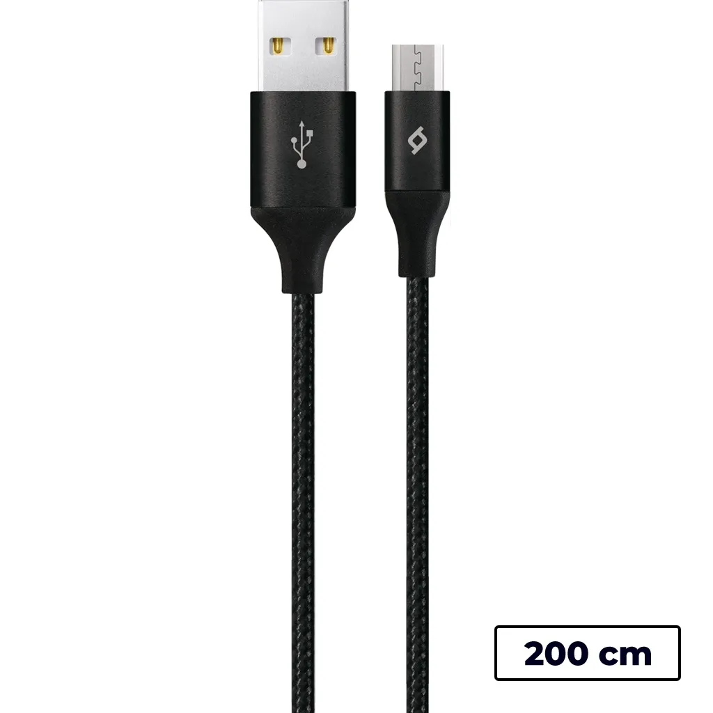 Кабель USB Ttec USB - microUSB AlumiCable XL 2m Black(2DK21S)
