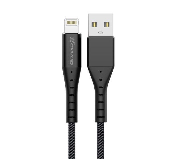 Кабель USB Grand-X USB-Lightning, 1.2m Black (FL-12B)