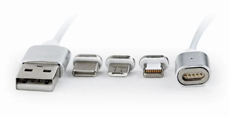 Кабель USB Cablexpert USB 2.0 - Lightning/Micro/USB-C USB 1m Silver (CC-USB2-AMLM31-1M)