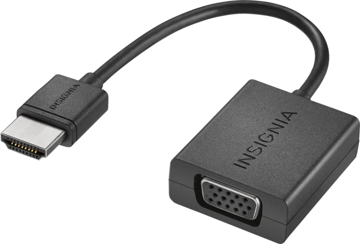 Адаптер и переходник Insignia HDMI - VGA (M/F) 0.15m Black (NS-PG95503)