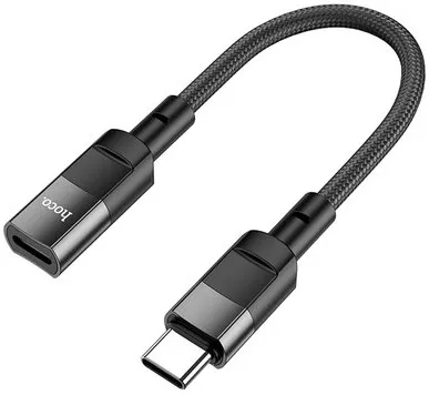 Адаптер і перехідник Hoco U107 USB-C - Lightning (M/F) 0.1m Black (U107CLB)