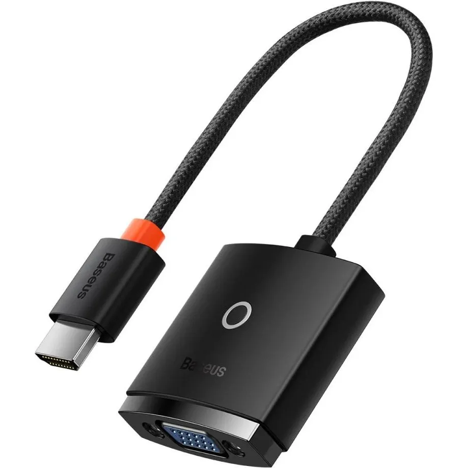 Адаптер і перехідник Baseus Lite Series HDMI - VGA (M/F) 0.2m Black (WKQX010001)