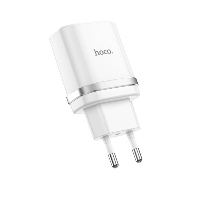 Зарядний пристрій Hoco QC 3.0 C12Q 3A (18W)/1 USB + Type-C cable White