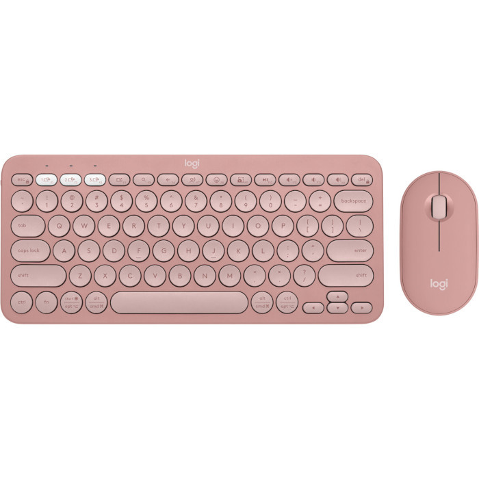 Комплект (клавіатура і мишка) Logitech Pebble 2 Wireless UA Rose (920-012241) US UNIVERSAL