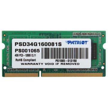 Оперативна пам'ять Patriot DDR3 4GB 1600 MHz (PSD34G160081)