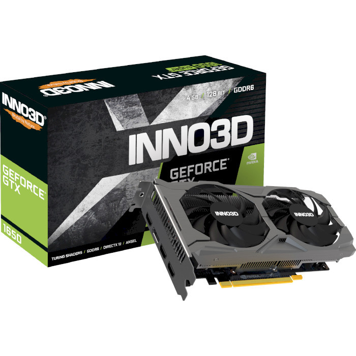 Видеокарта INNO3D GeForce GTX 1650 TWIN X2 OC V3 (N16502-04D6X-171330N)
