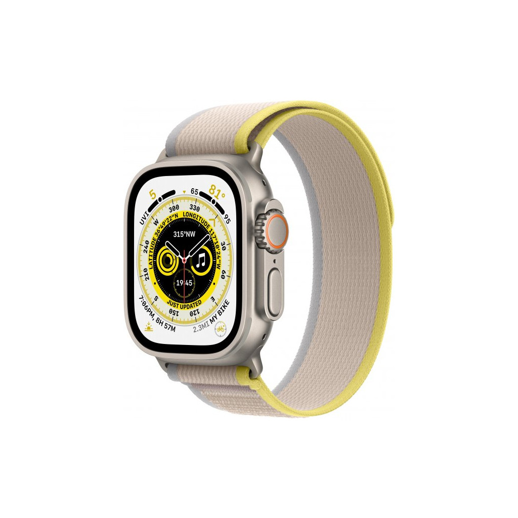 Смарт-часы Apple Watch Ultra GPS + Cellular 49mm Titanium Case with Yellow/Beige Trail Loop M/L (MQFU3UL/A)