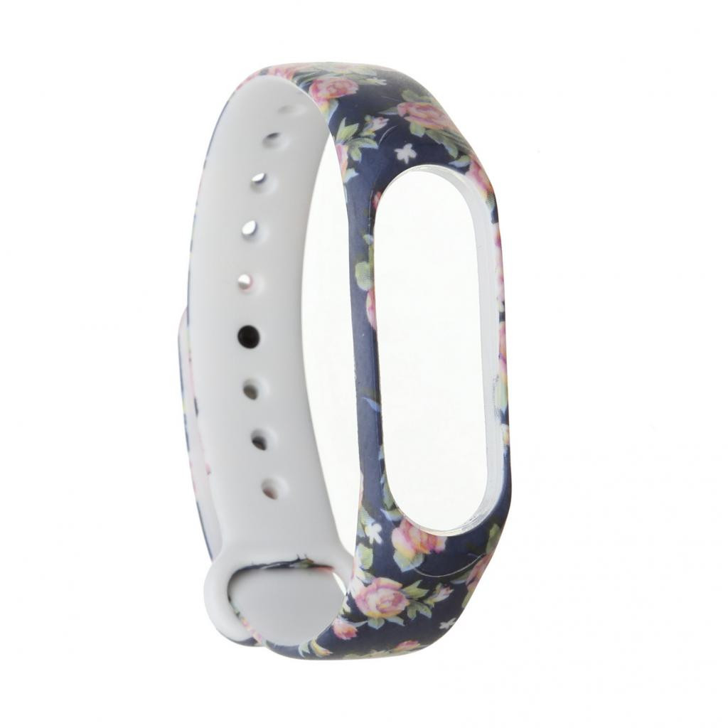 Ремешок для фитнес браслета Armorstandart Xiaomi Mi Band 4/3 Blue Flowers (ARM52066)