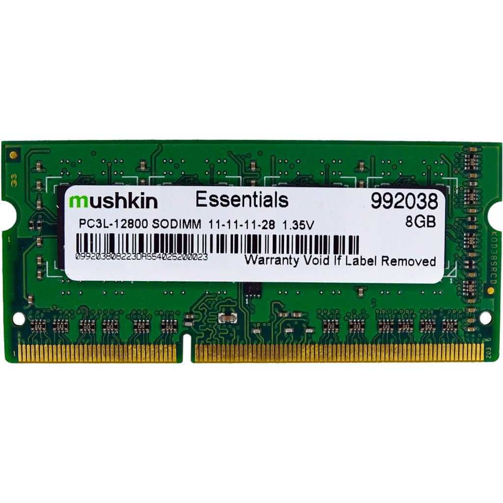Оперативна пам'ять Mushkin 8 GB SO-DIMM DDR3L 1600 MHz Essentials (992038)