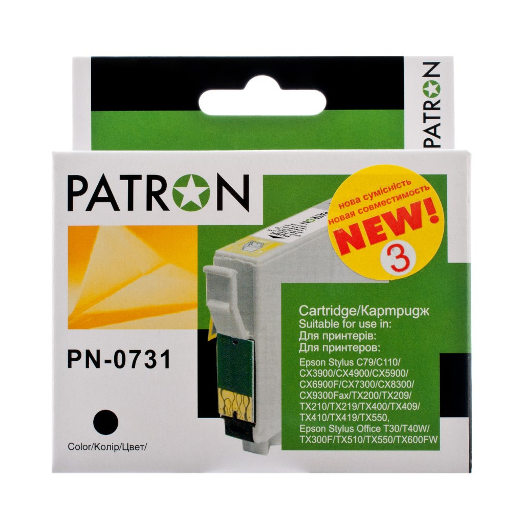 Картридж Patron Epson T0731/T1031/T1051 13 мл Black (PN-0731)