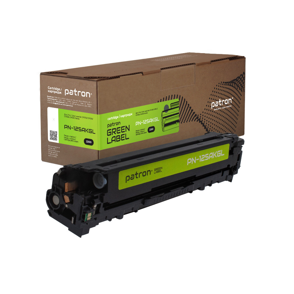 Картридж Patron HP 125A (CB540A) Green Label Black (PN-125AKGL)