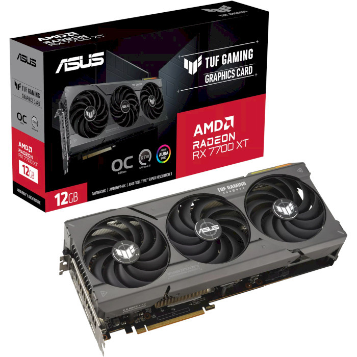 Видеокарта ASUS AMD Radeon TUF-RX7700XT-O12G-GAMING
