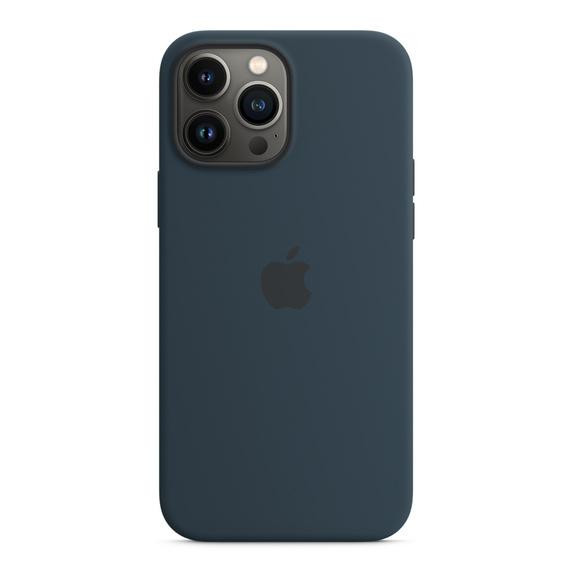 Панель iPhone 13 Pro Max Silicone case MagSafe Dark blue