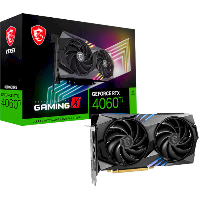 Відеокарта MSI GeForce RTX 4060 Ti 8GB GDDR6 GAMING X (912-V515-015)