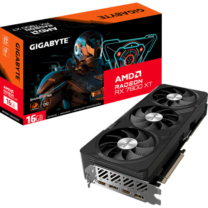 Видеокарта GIGABYTE AMD Radeon RX 7800XT GV-R78XTGAMING OC-16GD