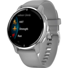 Смарт-годинник Garmin Venu 2 Plus Silver S. Steel Bezel w. Powder G. Case and S. Band (010-02496-00/10)