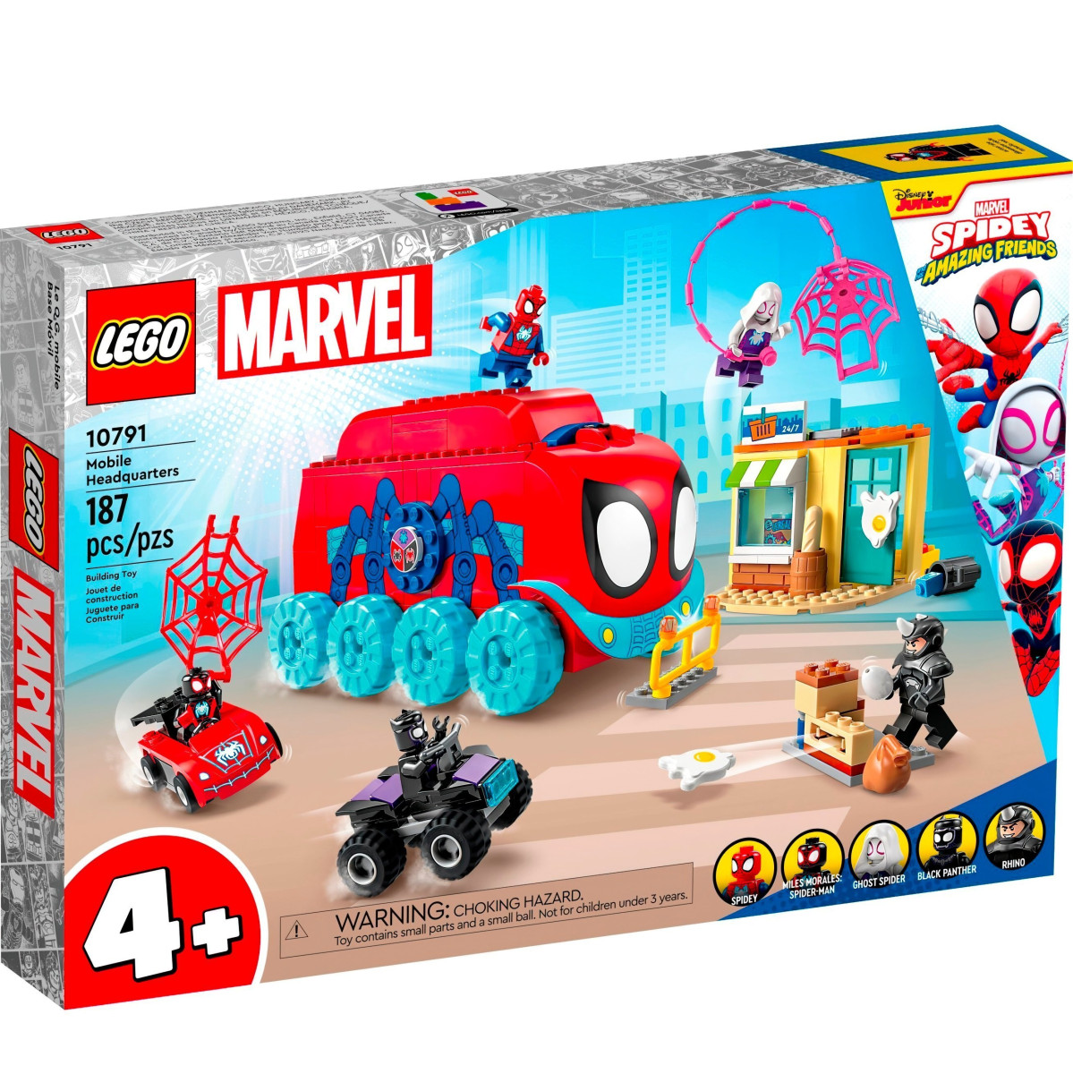 Конструктор LEGO Marvel Мобильная штаб-квартира команды Паука (10791-)