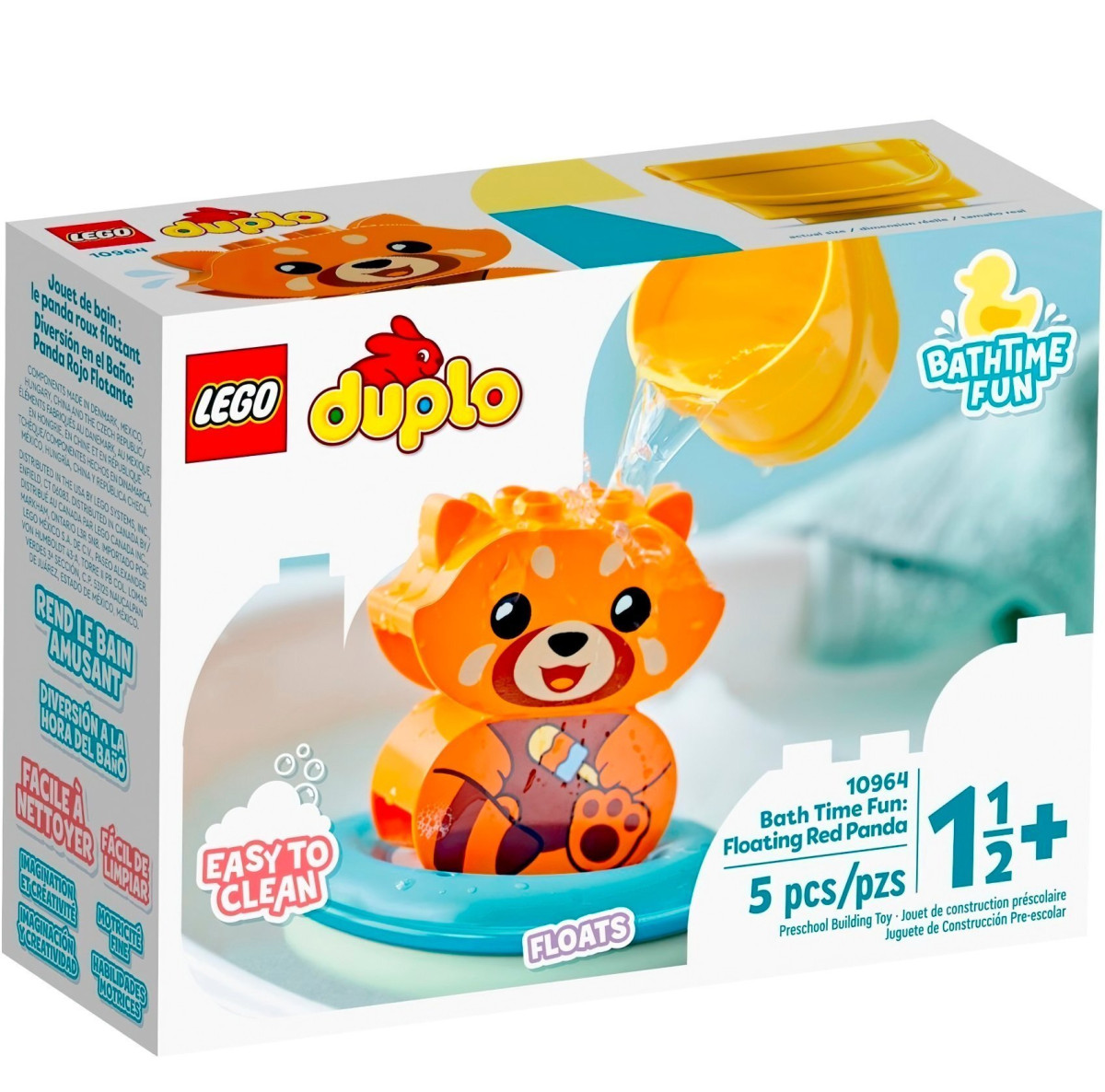 Конструктор LEGO DUPLO My First Веселое купание: Плавающая красная панда (10964)