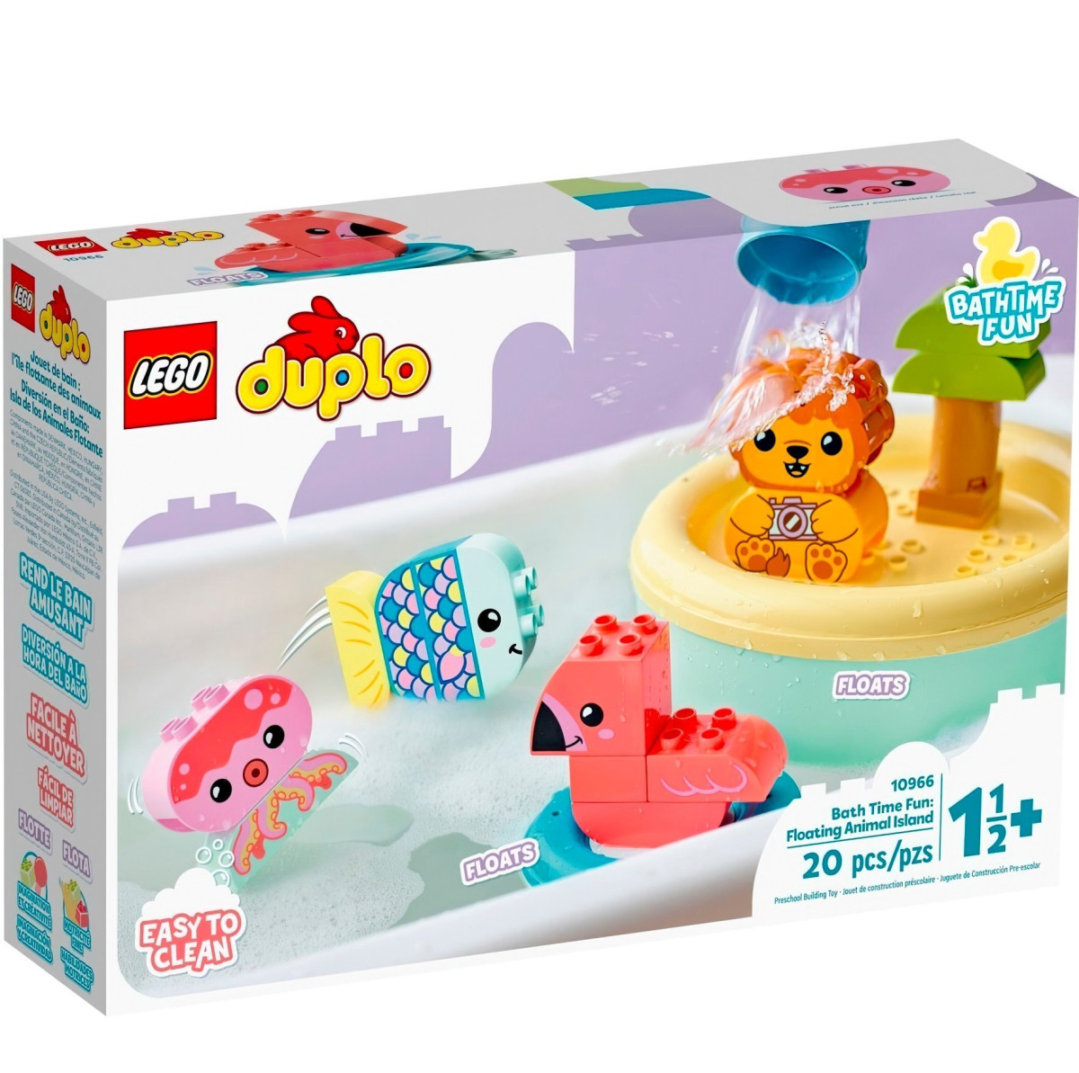 Конструктор LEGO DUPLO My First Веселое купание: Плавающий остров с животными 10966 (10966)