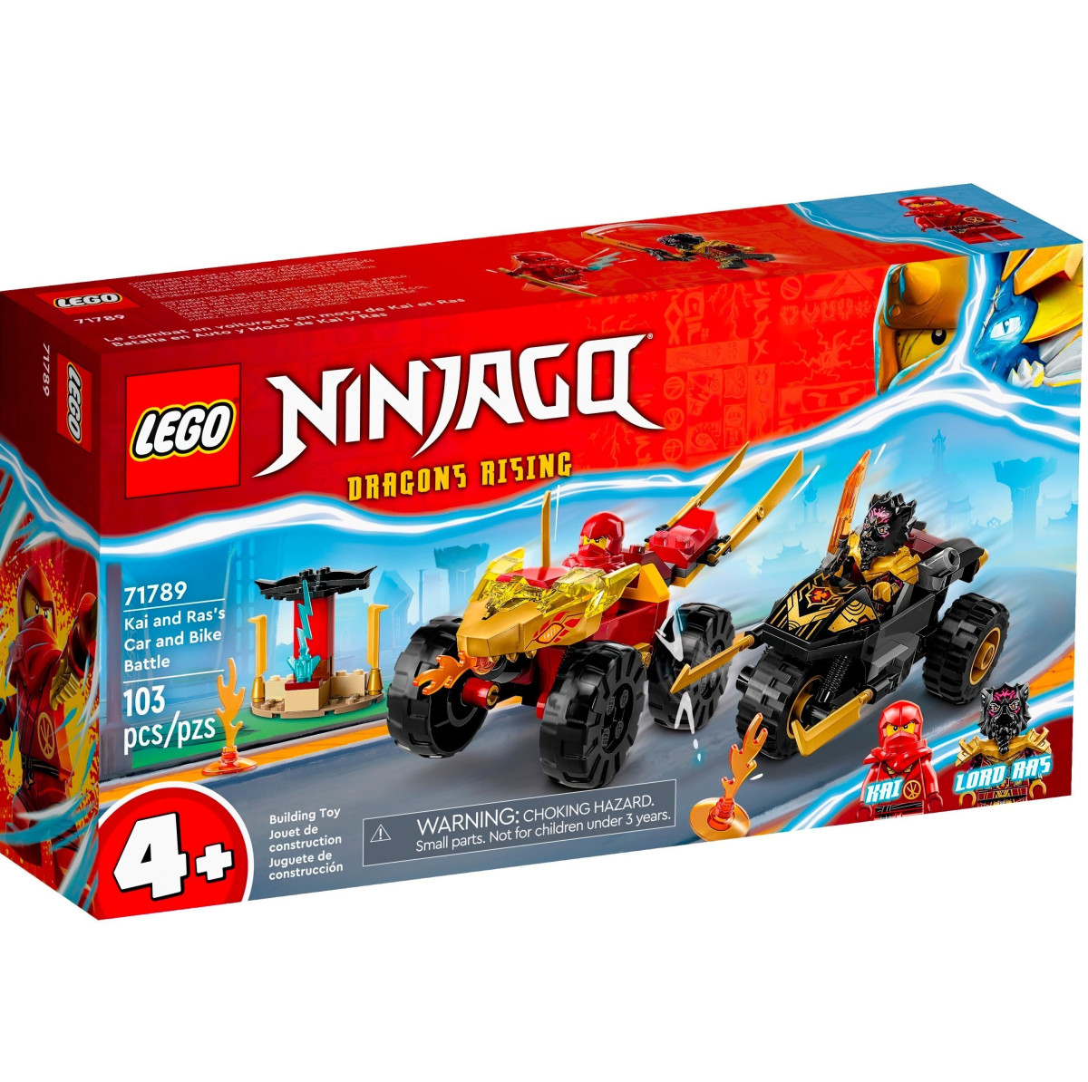 Конструктор LEGO Ninjago Кай и Рас: Битва на машине и мотоцикле (71789)