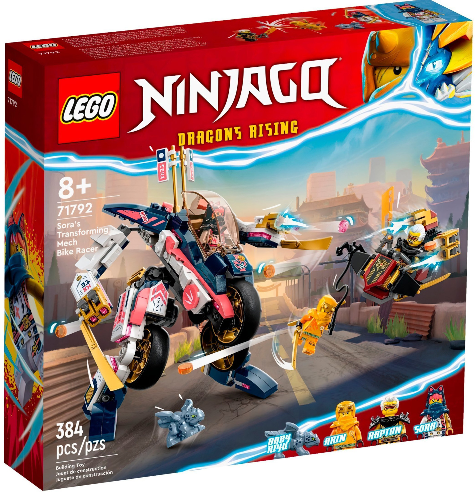 Конструктор LEGO Ninjago Перегоновий робобайк-трансформер Сори (71792)