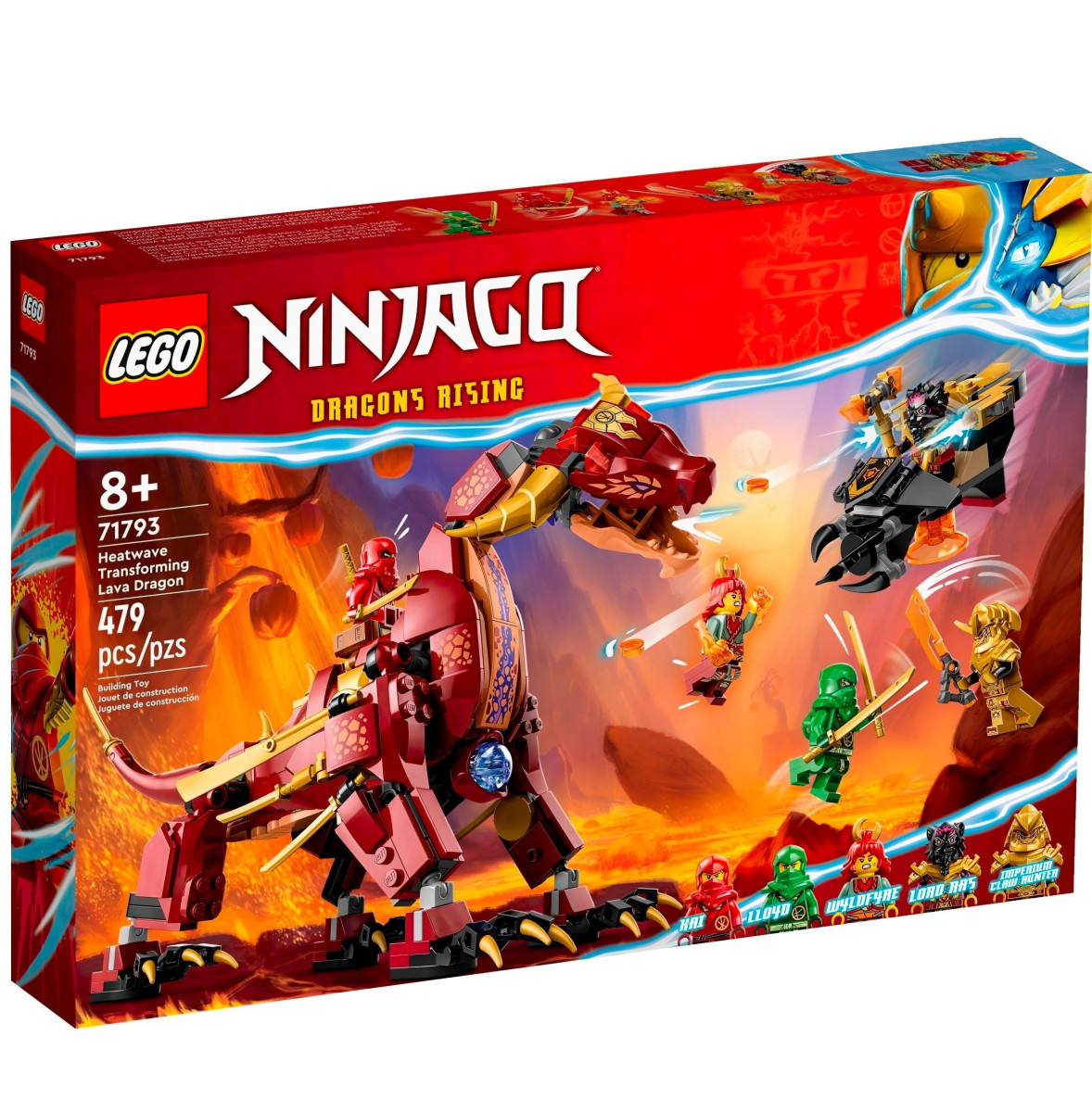 Конструктор LEGO Ninjago Вулканический Дракон, трансформирующий Хитвейва (71793)