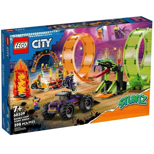 Конструктор LEGO City Stuntz Подвійна петля каскадерської арени (60339)