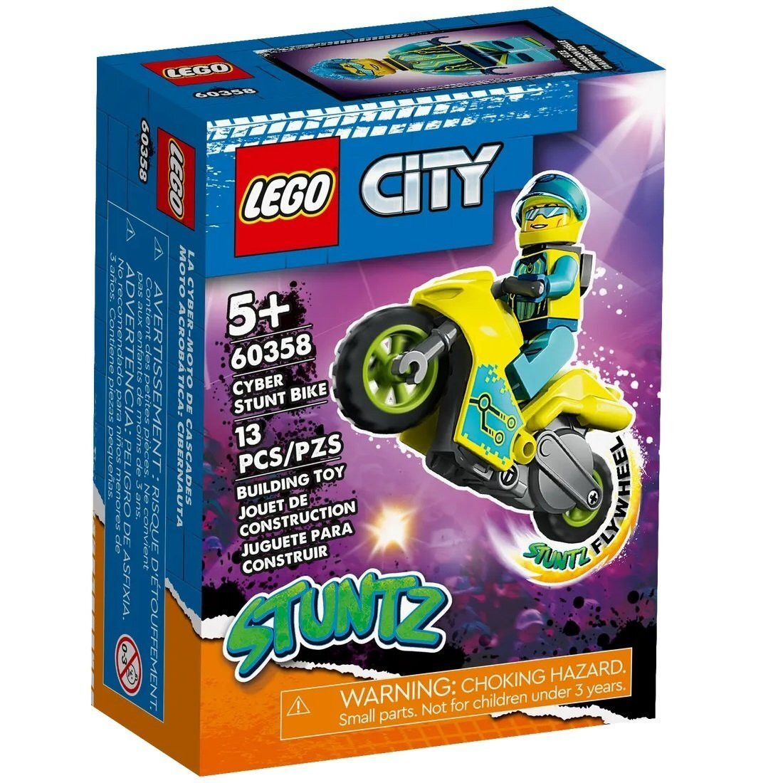 Конструктор LEGO City Каскадерський кібермотоцикл (60358)