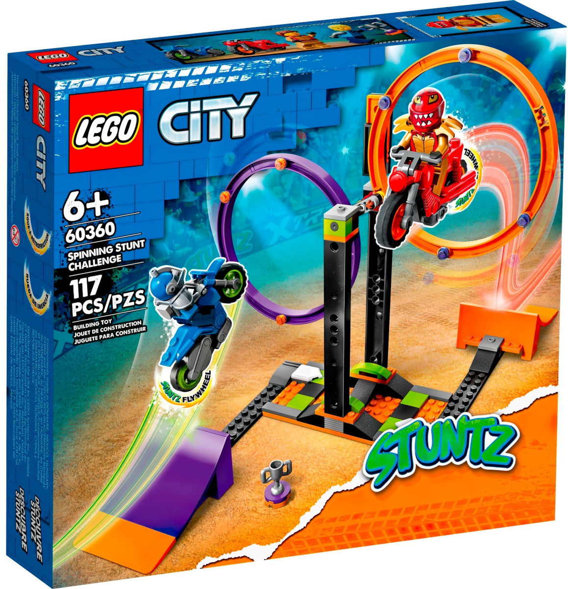 Конструктор LEGO City Stuntz Каскадерское задание с вращением (60360)