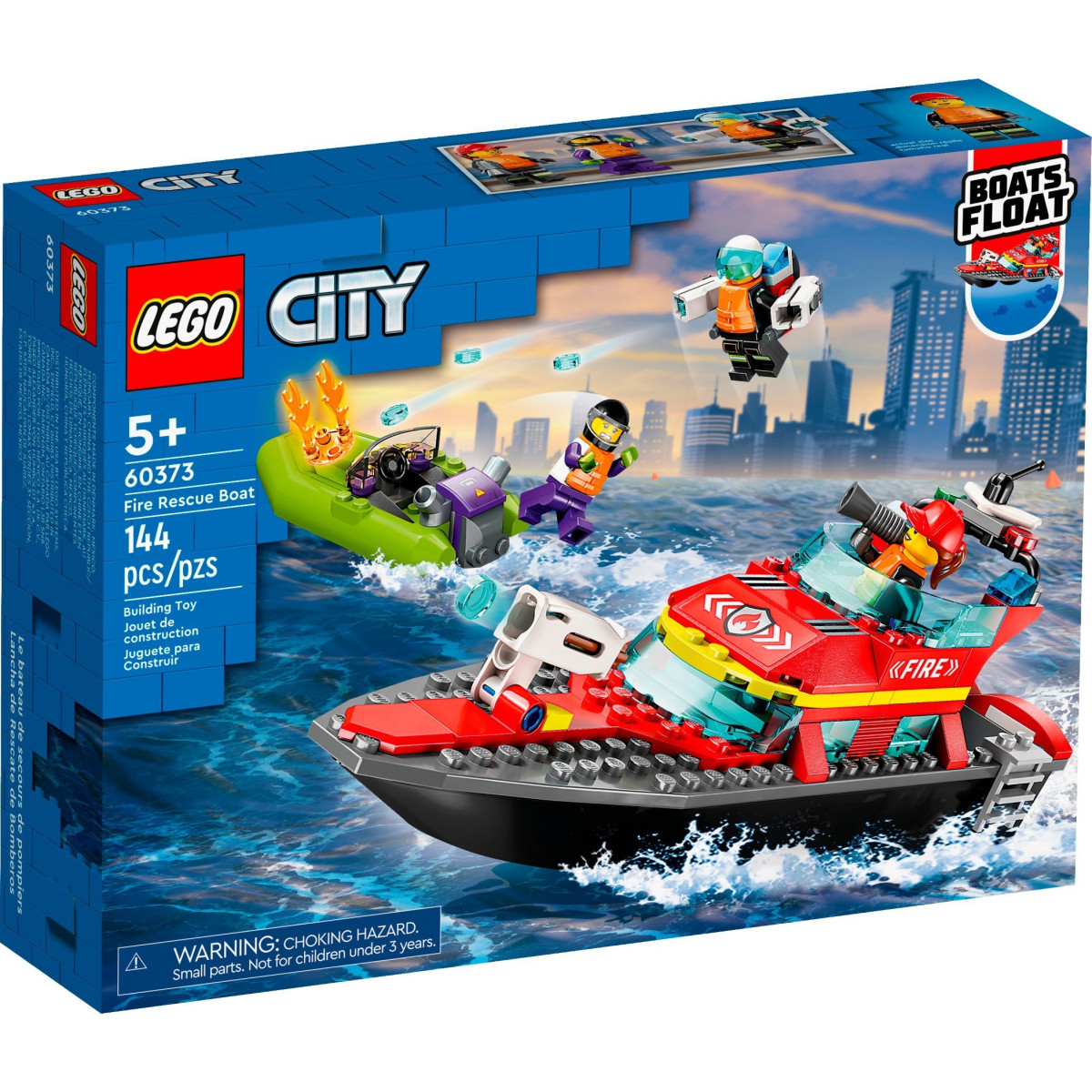 Конструктор LEGO City Лодка пожарной бригады (60373)