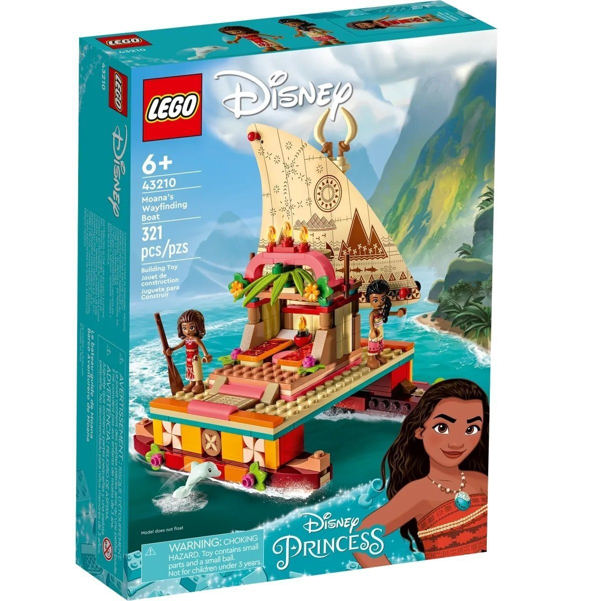 Конструктор LEGO Disney Princess Поисковая лодка Ваяны (43210)
