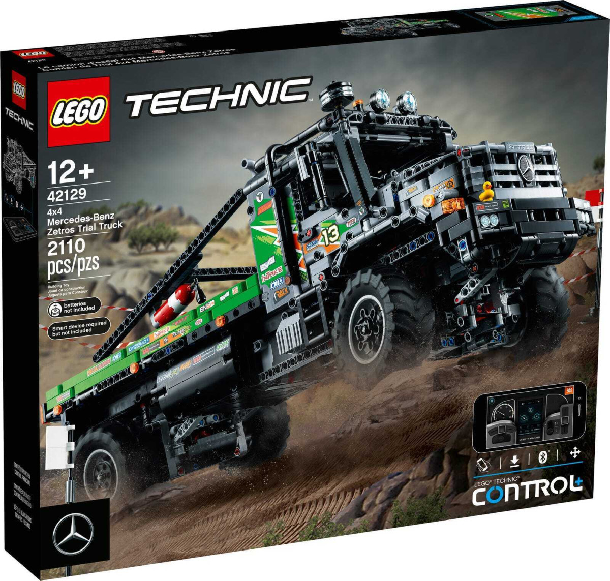 Конструктор LEGO Technic Повнопривідна вантажівка для випробувань Mercedes-Benz Zetros (42129)