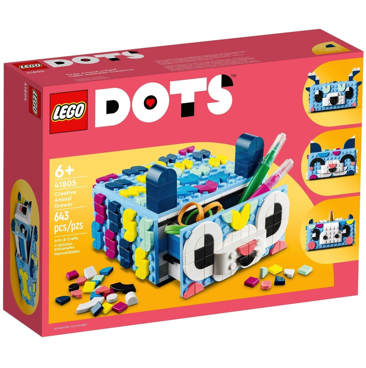 Конструктор LEGO DOTS Креативний ящик «Тварини» (41805)