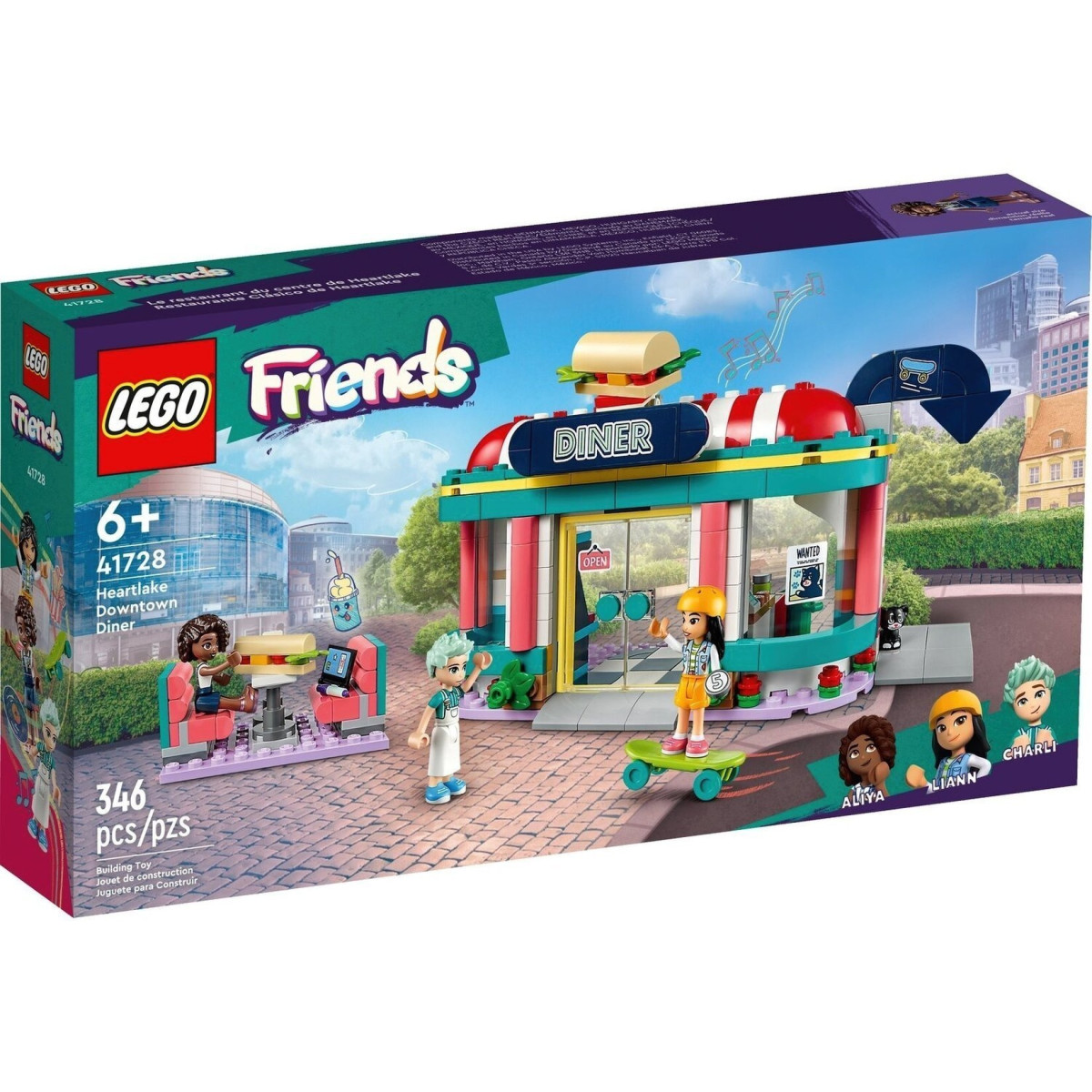 Конструктор LEGO Friends Хартлейк Сіті: ресторанчик в центрі міста (41728)