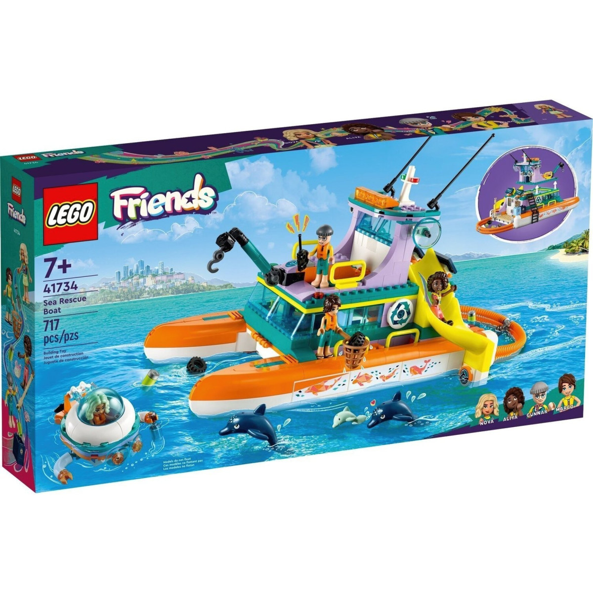 Конструктор LEGO Friends Човен морської рятувальної бригади (41734)