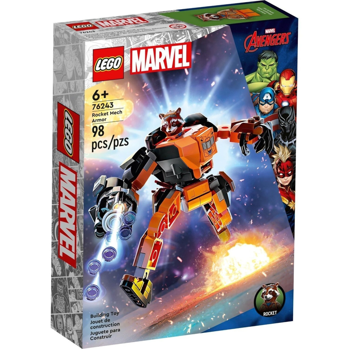 Конструктор LEGO Super Heroes Робоброня Єнота Ракети (76243)