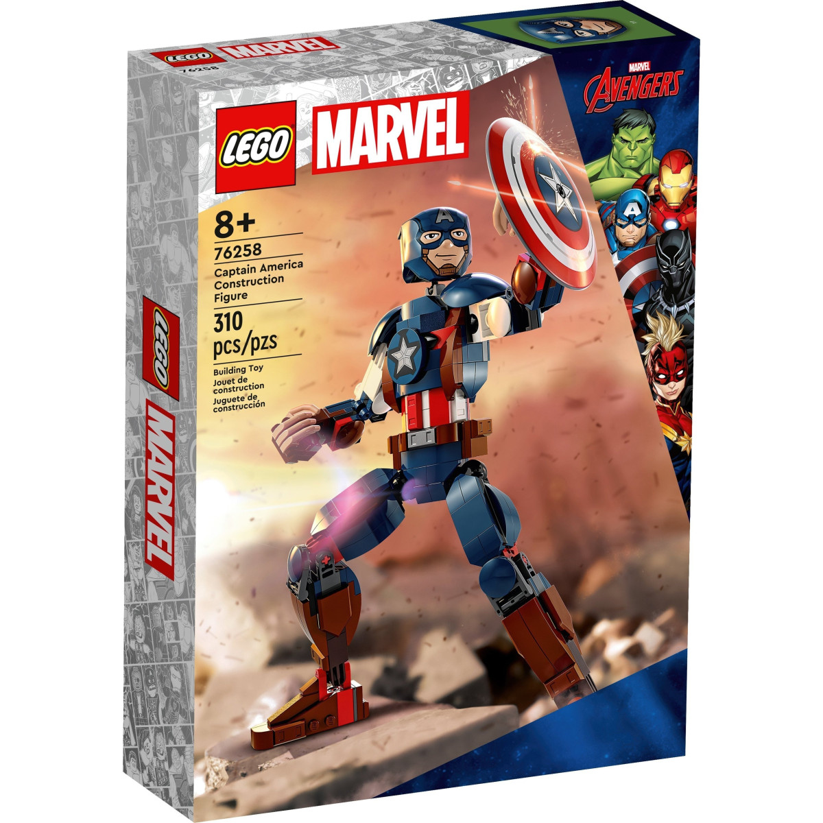 Конструктор LEGO Marvel Фігурка Капітана Америка для складання (76258)