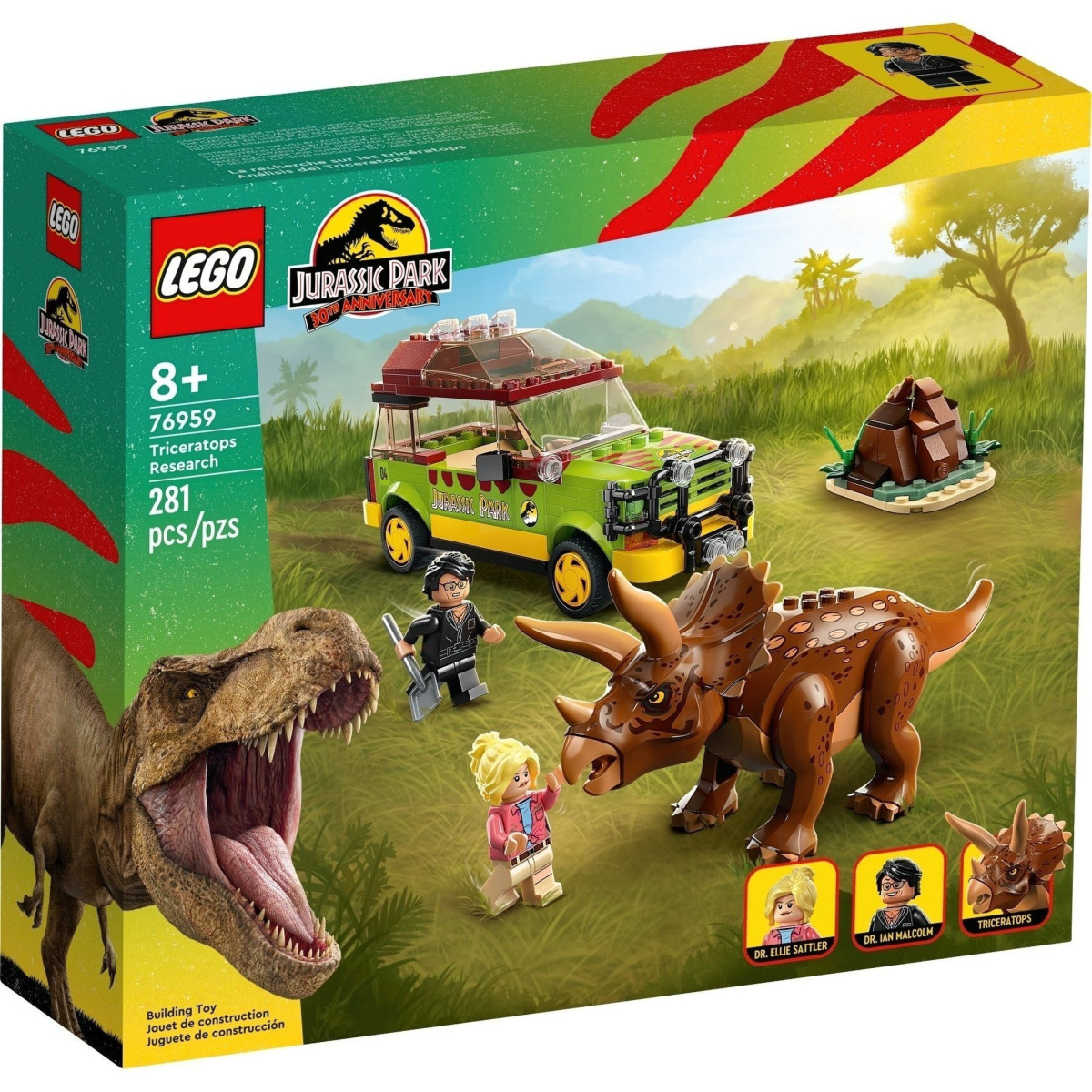 Конструктор LEGO Jurassic Park Исследование трицератопсов (76959)