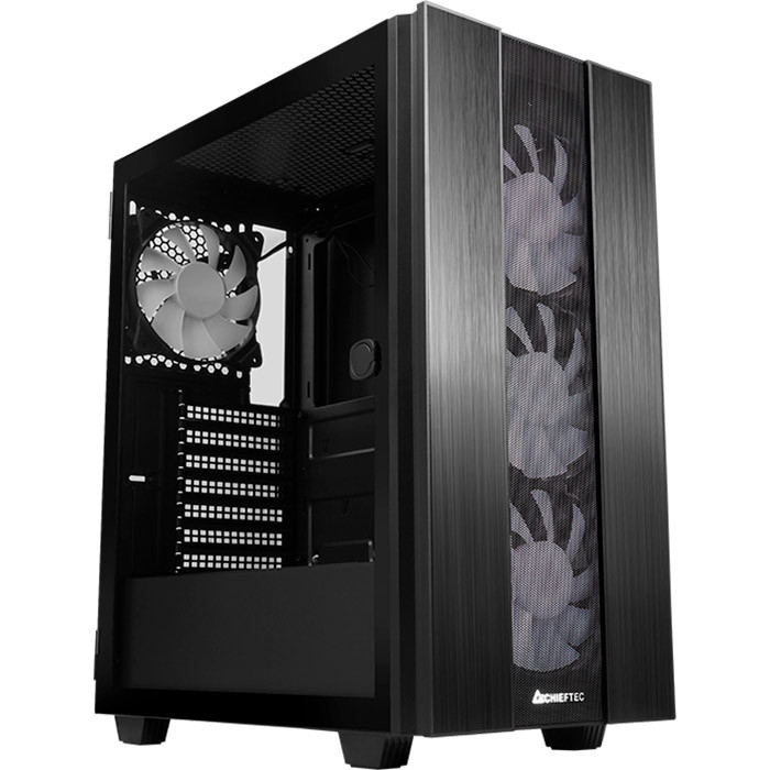Корпус CHIEFTEC Gaming Hunter 2 Tempered Glass Edition Black, without PSU (GS-02B-OP)