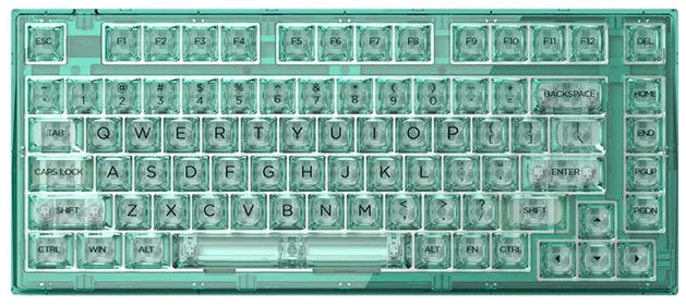 Клавіатура Q75 SAM Green Transparent Body Azure Green Ice SA keycap Kailh clione Limacina switch (Q75SAM-4679)