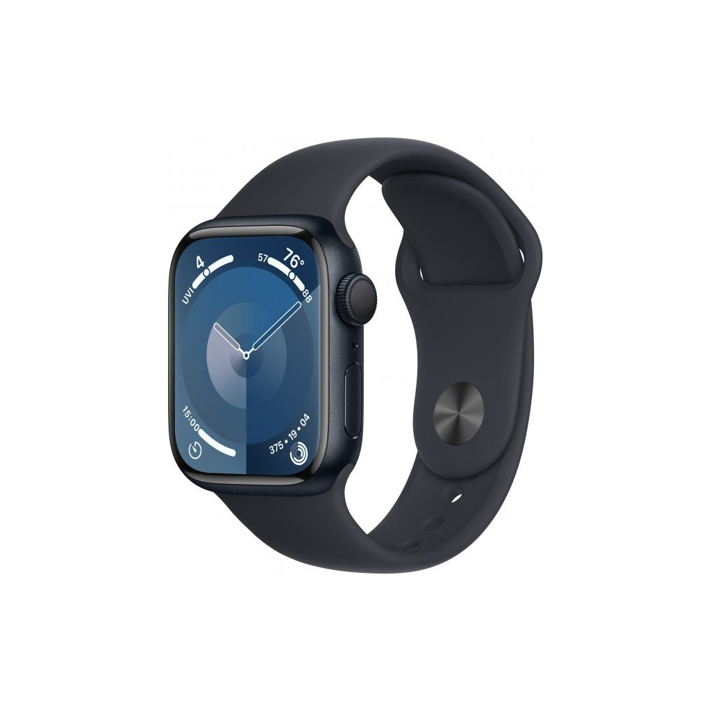 Смарт-часы Apple Watch Series 9 GPS 45mm Midnight Aluminium Case with Midnight Sport Band - S/M (MR993QP/A) UA