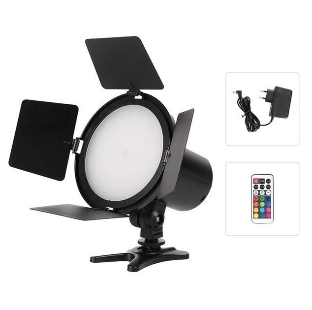 Фонарь-прожектор LED RGB Camera Light Black (JSL-216)