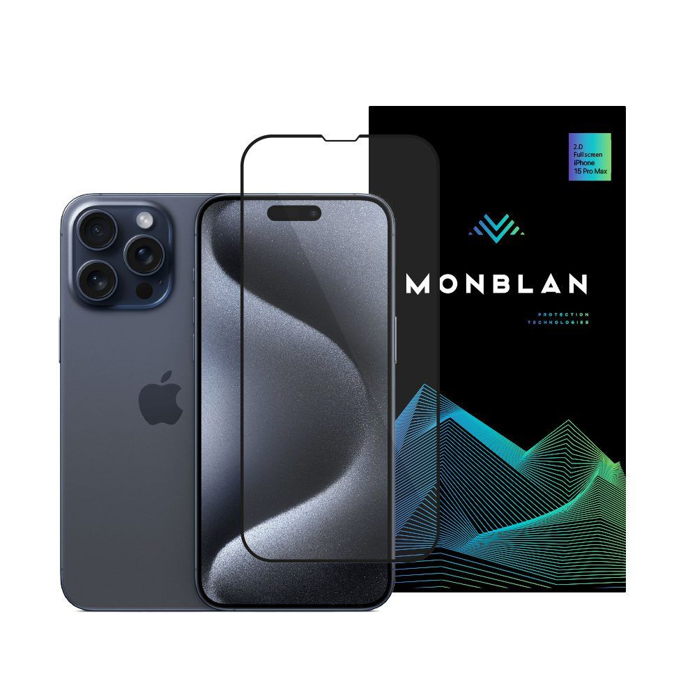 Защитное стекло Monblan iPhone 15 Pro Max 2.5D Anti Peep 026mm (Dust-Proof) Black