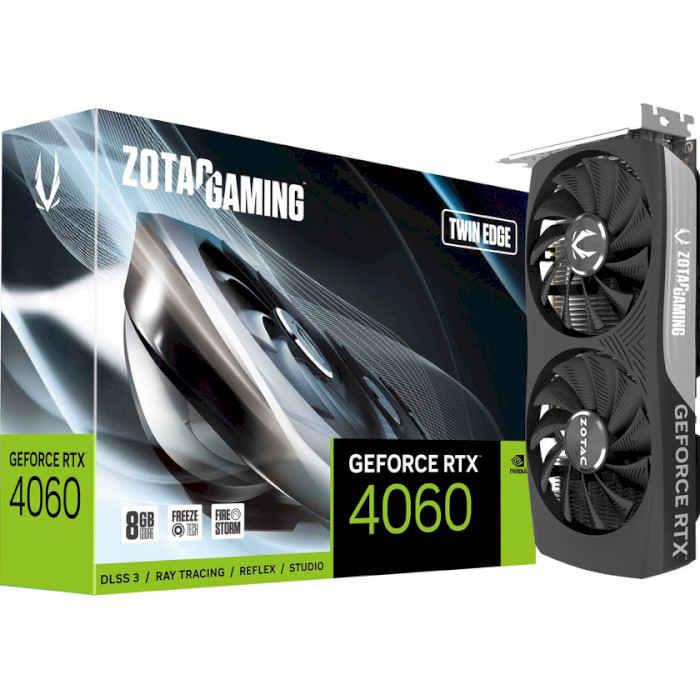 Видеокарта Zotac GeForce RTX 4060 Gaming Twin Edge 8192MB (ZT-D40600E-10M)