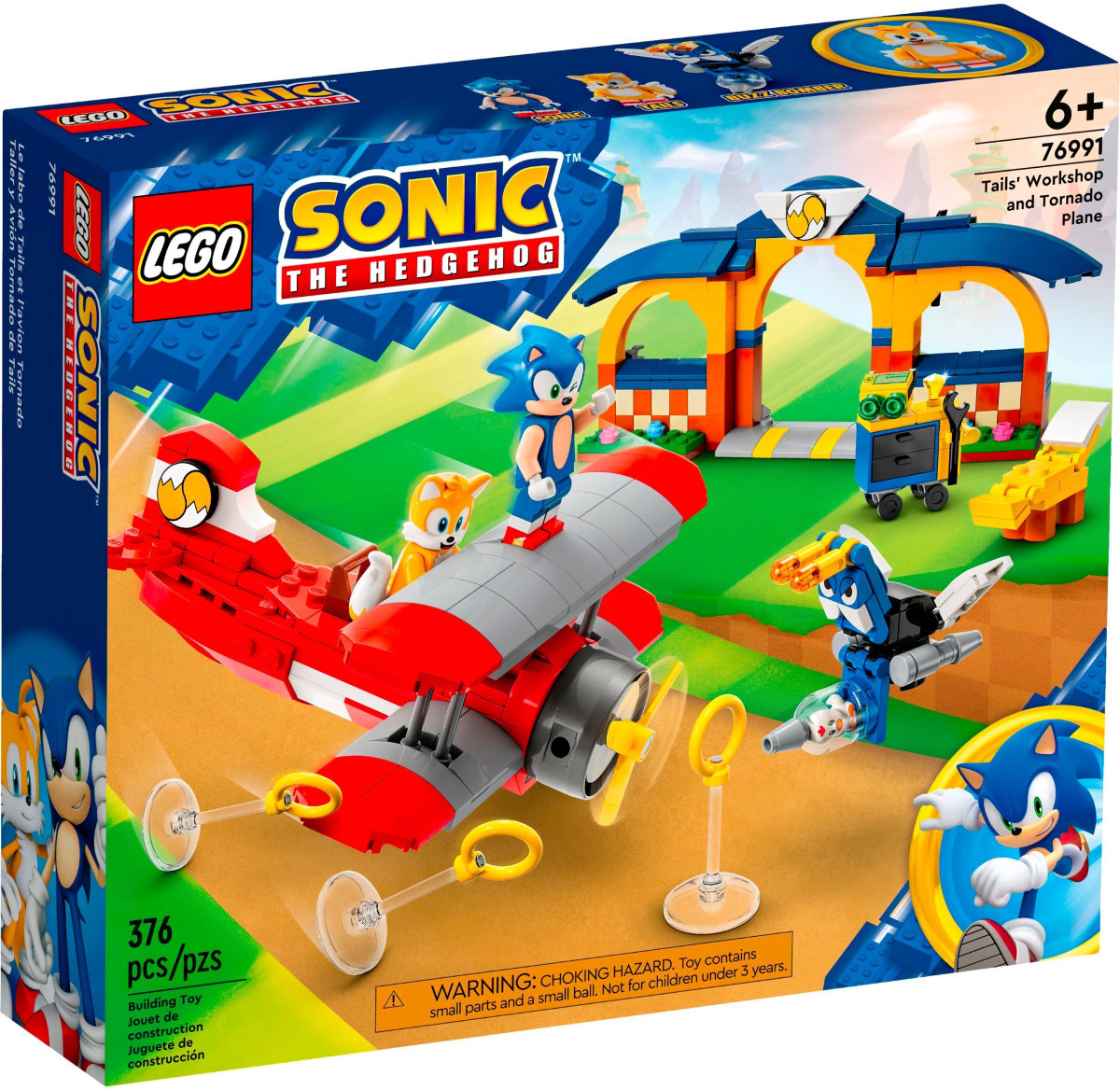 Конструктор LEGO Sonic the Hedgehog Мастерская Тейлз и самолет Торнадо (76991)