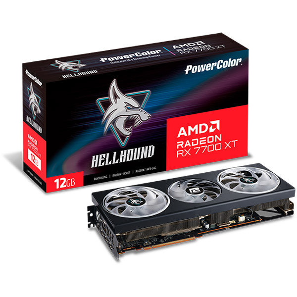 Відеокарта PowerColor AMD Radeon RX 7700 XT 12GB GDDR6 Hellhound (RX 7700 XT 12G-L/OC)