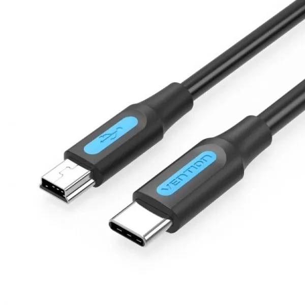 Кабель синхронизации Vention USB-C - miniUSB 1.5m Black (COWBG)