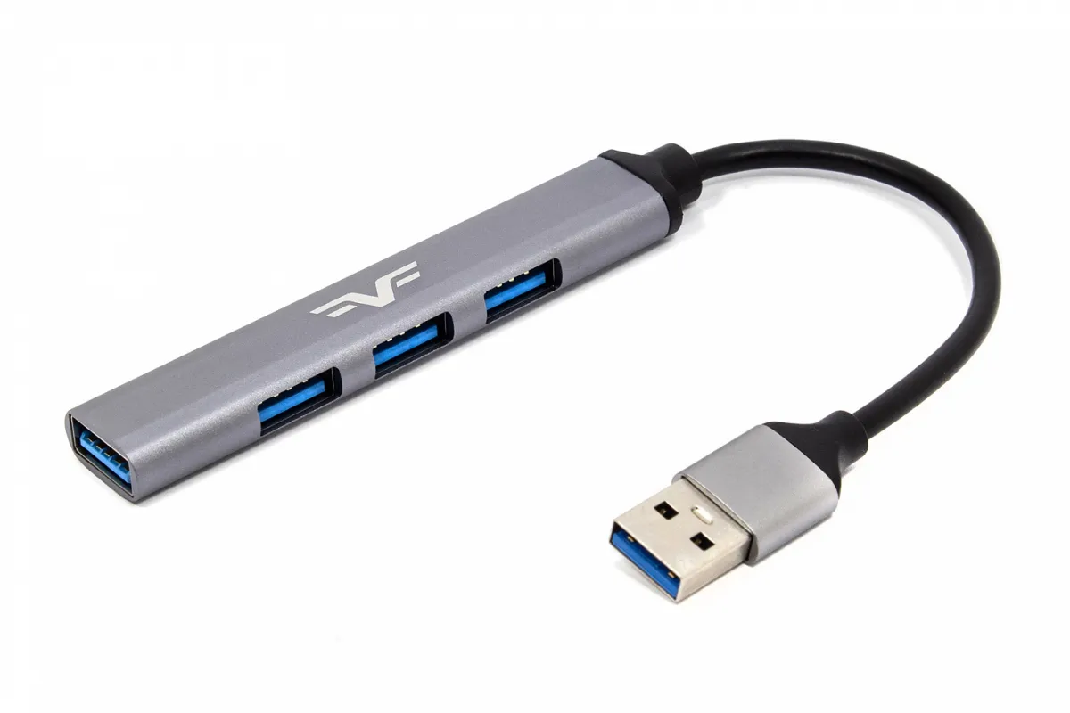 USB Хаб USB Frime (1х3.0&3x2.0) Silver (FH-20050)