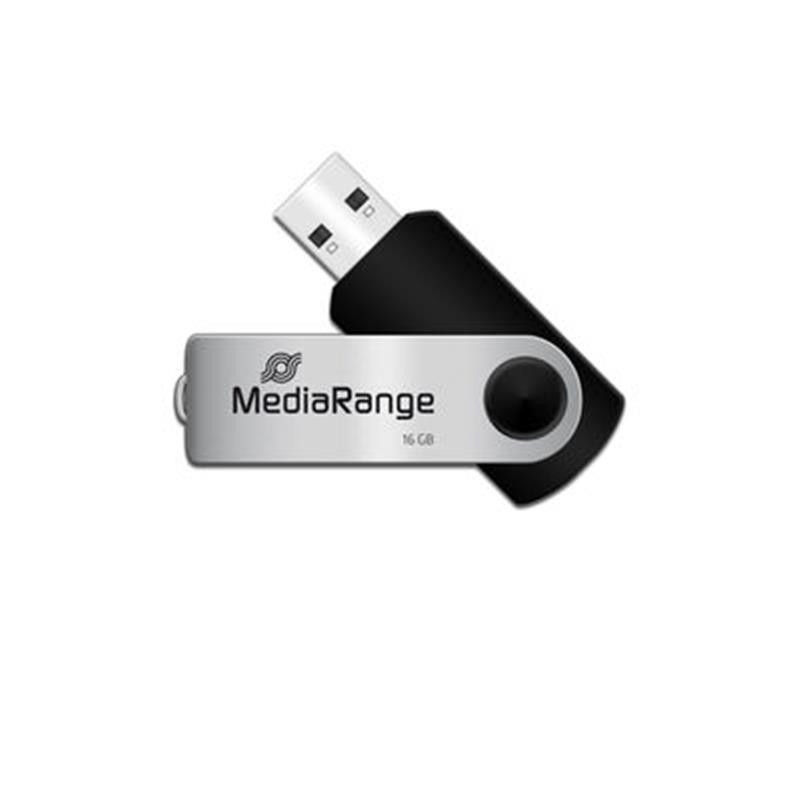 Флеш пам'ять USB MediaRange 16GB Black/Silver (MR910)